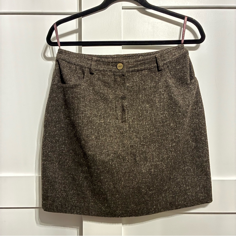 Emanuel Ungaro Brown Pencil Mini Skirt Work